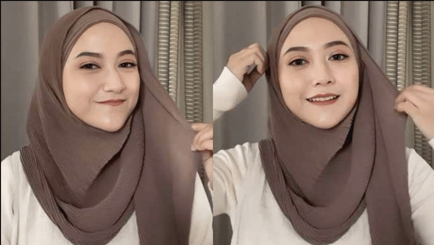 8 tutorial hijab pashmina silk