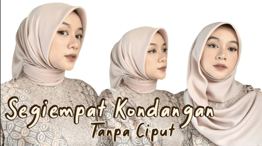 tutorial 8 style hijab segi empat