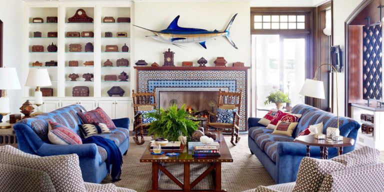 Decor nautical coastal ideas style beach decorating wall house living room rooms seaside cottage stunning interior furniture anchor theme themed