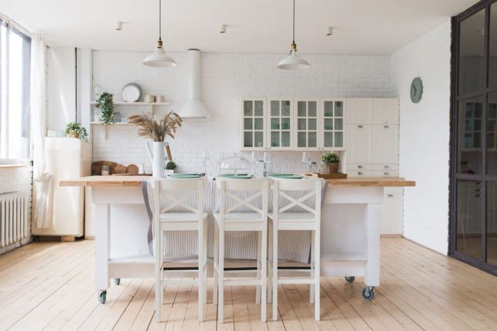 Desain lemari dapur Skandinavian